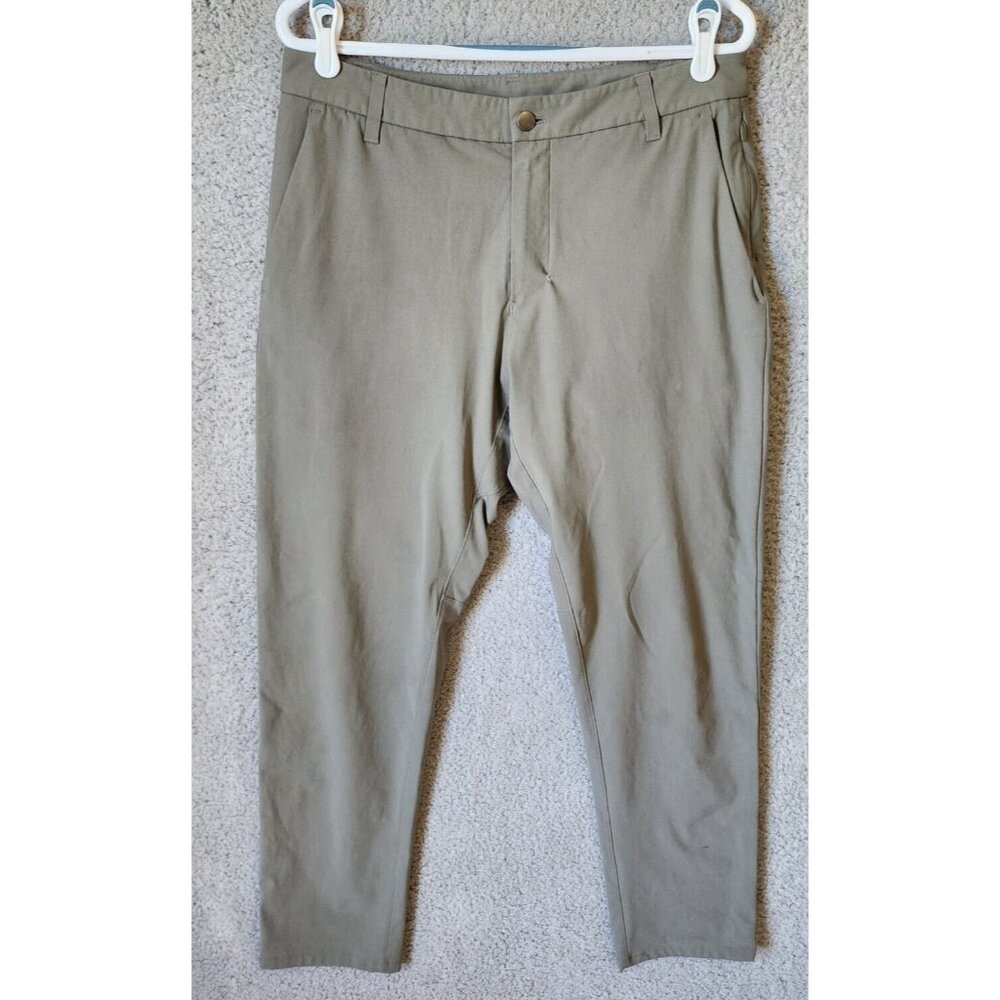 Lululemon Commission Gray Zip Pockets Slim Trouser Pants Size 32 x 29